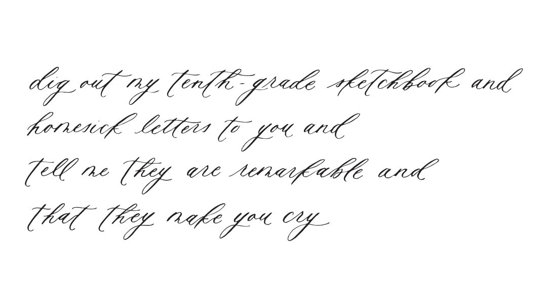   Calligraphy by Paula Lee  