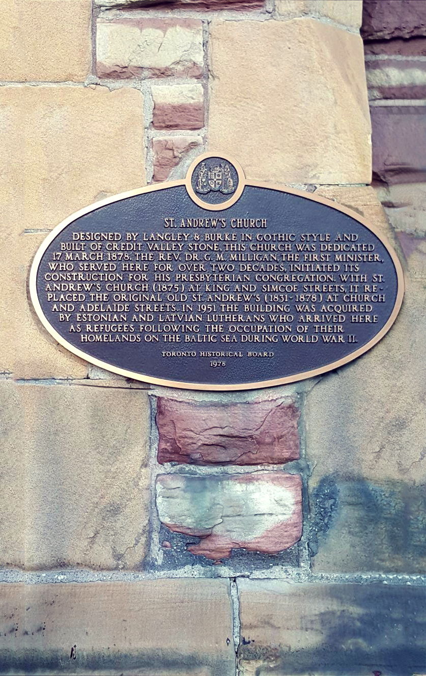  Commemorative Plaque at Old St. Andrew's Building, 1978  Photo by Shenlor Young and Leemarc Lao  